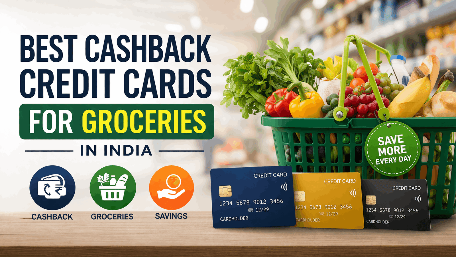 Best Cashback Credit Cards for Groceries in India (2026 Guide)
