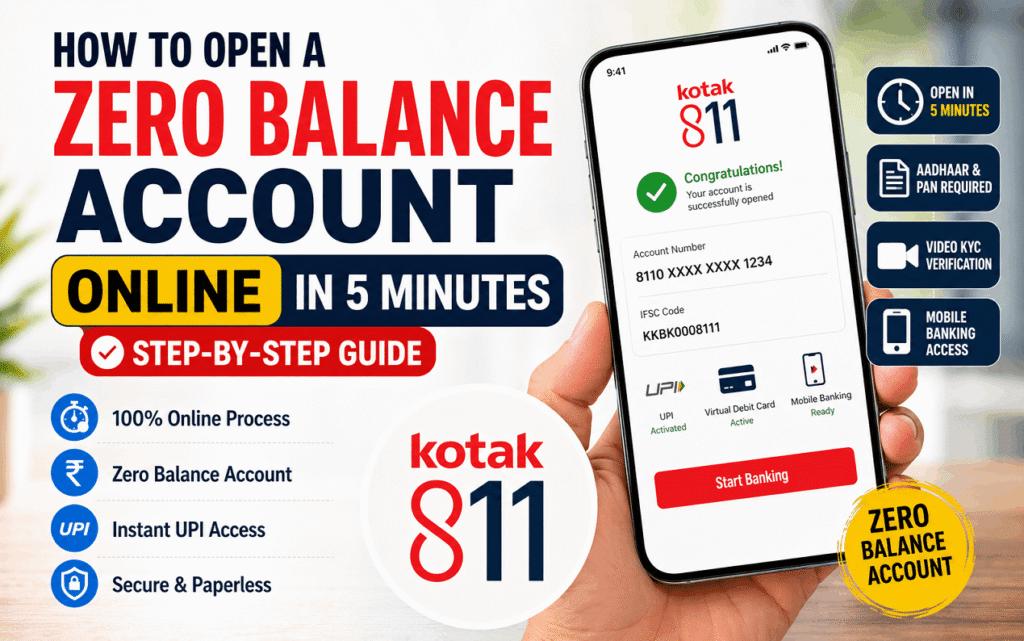 How to Open a Zero Balance Account Online in 5 Minutes