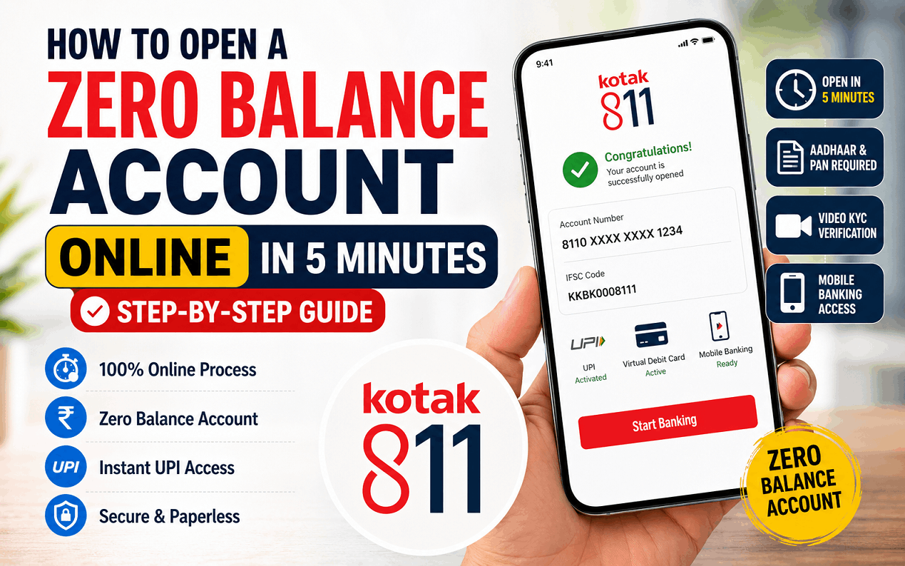 How to Open a Zero Balance Account Online in 5 Minutes